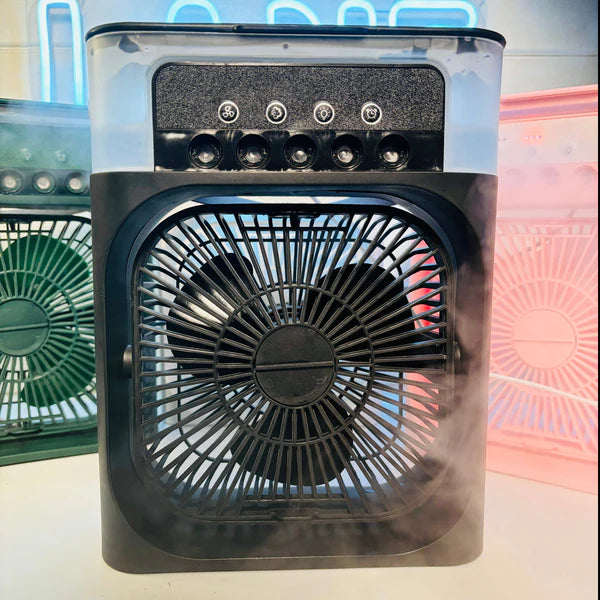 Portable Air Conditioner Fan with 7-Color LED Night Light